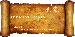 Angyalosi Kevin névjegykártya